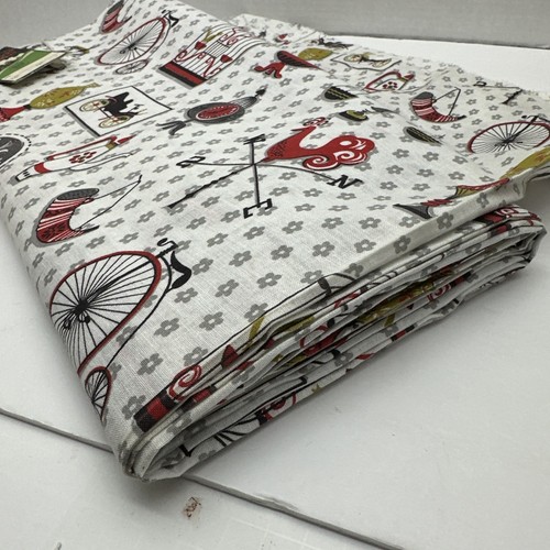 50's Kitsch Kitchen Novelty Vintage Fabric Ely-Walker Brentmoor Draperies 4yds+ - Picture 3 of 6