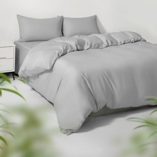 King/Cal King Duvet Cover Set, 100 Viscose Derived from Bamboo, 3 Pieces, 1