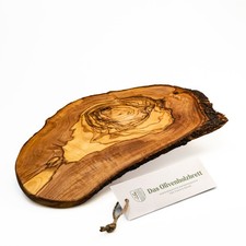 Tagliere in legno di ulivo, rustico, taglio albero con percentuale di corteccia