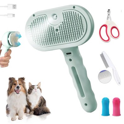3-in-1 Pet Brush Steam Cat Hair Brush Dog Hair Brush Electric Steam Spray & Comb