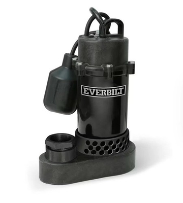 #ad Everbilt 1 4 HP Aluminum Sump Pump w Tether Float Switch HDSP25W USED TESTED $24.99