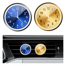 2 Pcs Analog Car Clocks Stick On Dashboard Clock Mini Auto Tiny Watch