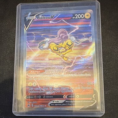 Pokémon TCG Raikou V GG41/GG70 Crown Zenith Galarian Gallery Full Art Holo