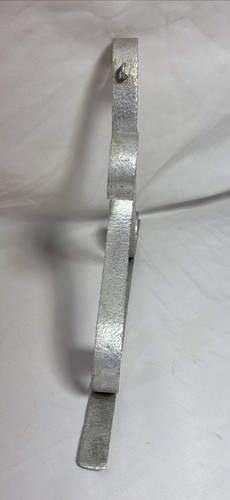 Vintage Hammered Aluminum Wall Bracket Plant Hanger 14"H 9.5"Arm - Picture 4 of 8