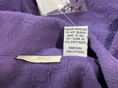 JaVa Women’s Purple Polyester Short Sleeve Button Up Shirt Size 3X 26/28 NWT’S - Picture 11 of 11