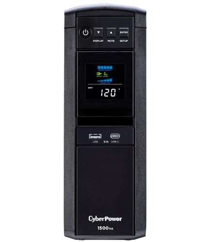 CyberPower GX1500U-R Gaming 1500VA 12 Outlets LCD UPS - Certified Refurbished - 第 1/9 張圖片