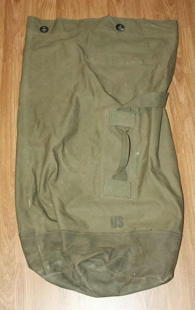 Vintage Army Duffle Bag In Original Vietnam War Personal & Field