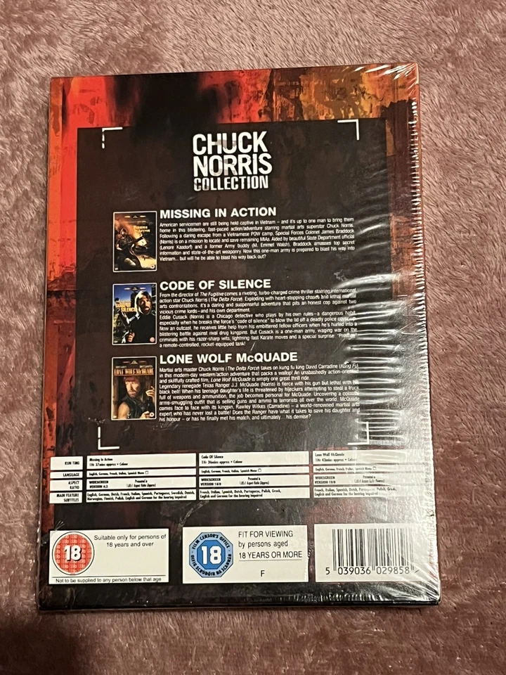 Chuck Norris Collection Missing in Action, Code Of Silence, Lone Wolf McQuade - Image 2 of 3