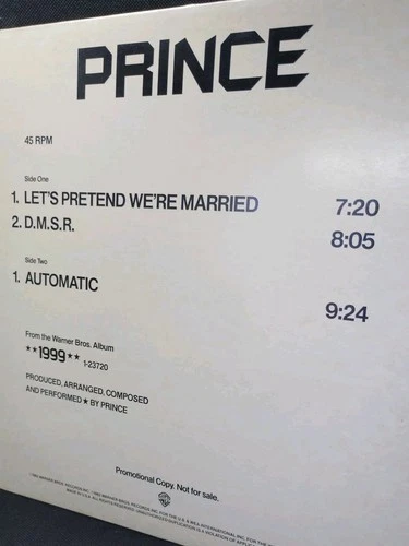 Prince - Let's Pretend We're Married / D.MS.R. / Automatic VG+ Promo 12 Inch