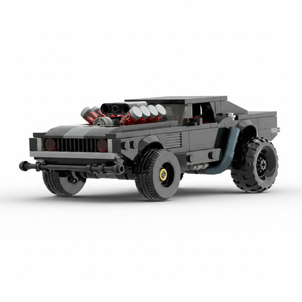 MOC LEGO Car: Cyberpunk Dodge Charger Building Blocks Set (325 Pcs)