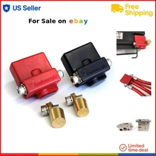 Battery Terminal Pair Positive Negative Vertical Top Post Adapters Car Boat