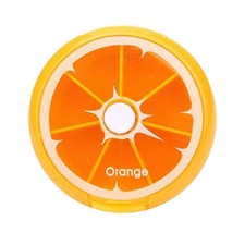 Cases Weekly 3 Times 7 Compartments Large Medicine Organizer Orange 1PCS 