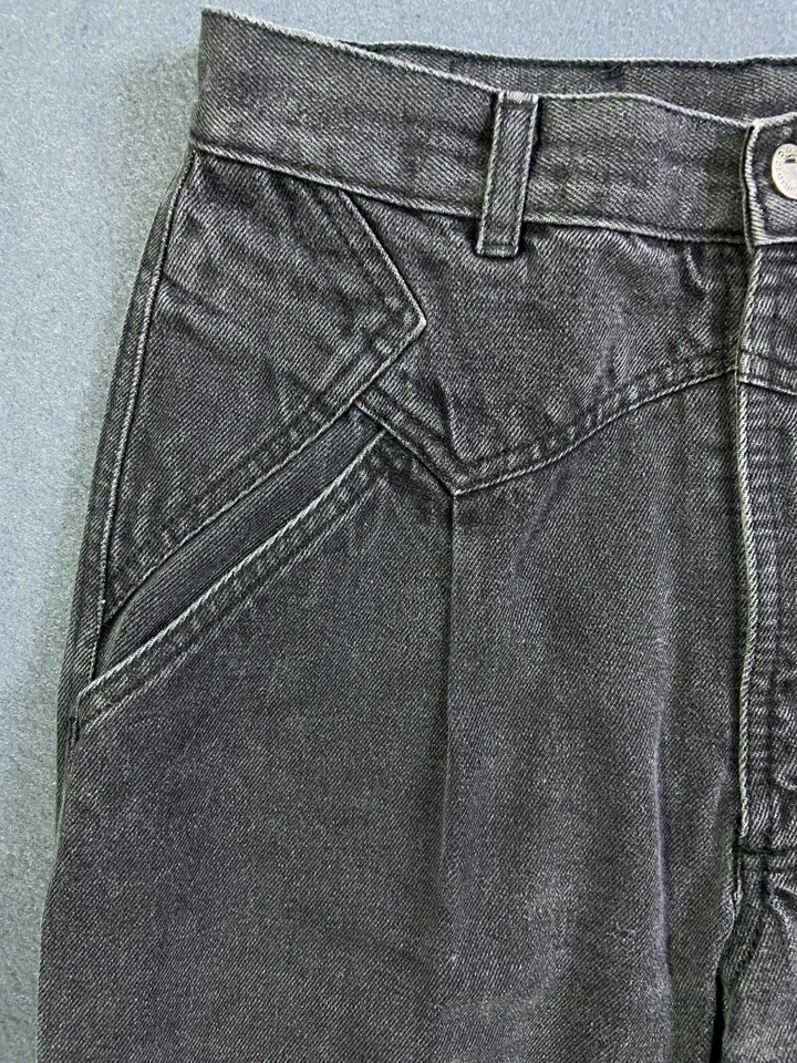 Jeans Rocky Mountain Desnudo Trasero Hebilla Frontal Tiro Alto 31/11 x 35 Años 80 90 De Colección Usado en Excelente Condición Foto 4 de 4