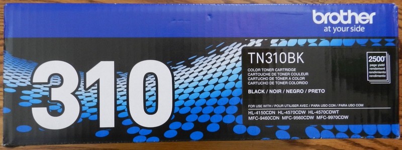 Brother TN310BK Black Toner Cartridge, 4150, 9970, Genuine, Factory Sealed, New