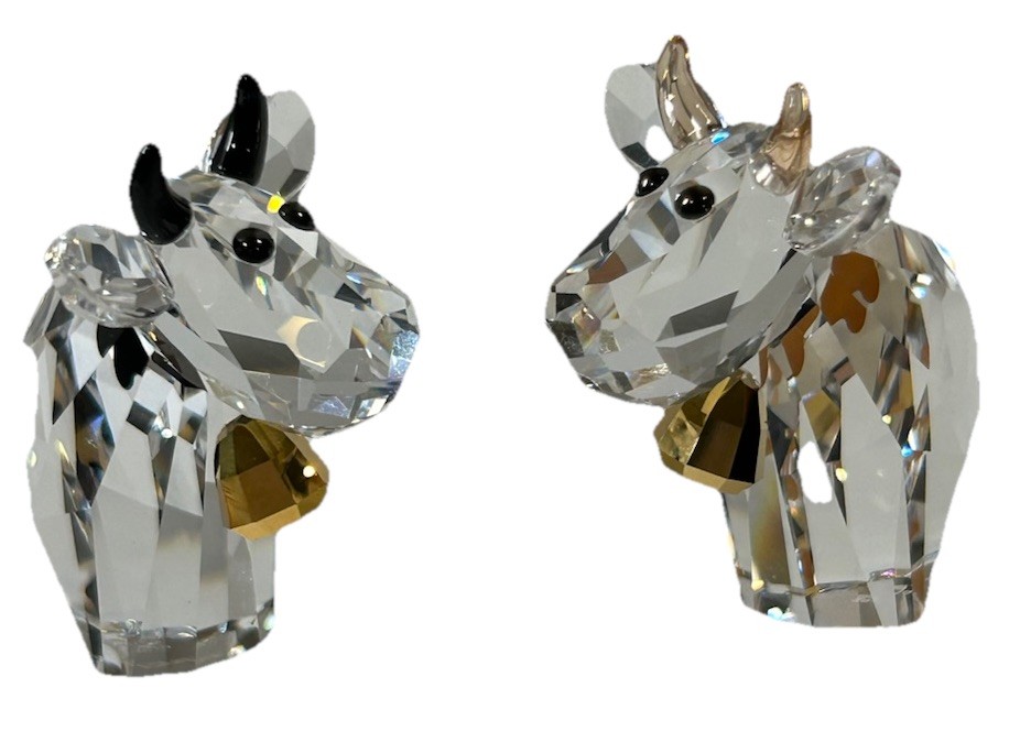 訳あり　スワロフスキー モー 2010年　Glamour Mos ペア Swarovski 2010 Country Mo's 🐮 LE (Lov Lots) Rare, Retired & NMIB