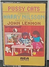 VTG Cassette Tape Pussy Cats Harry Nilsson Produced by John Lennon 1974 Tested