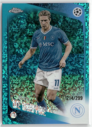 2025-26 Topps Chrome UEFA Club #200 Kevin De Bruyne Teal Mini-Diamonds #/299