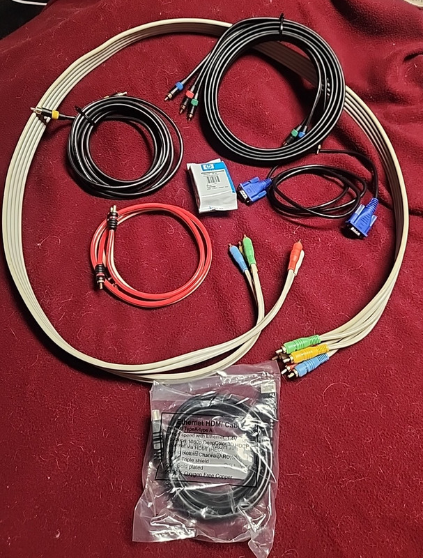 HP toner & AV cables