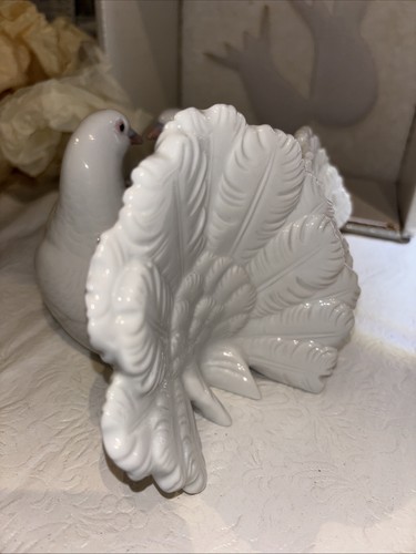 LLADRO COUPLE OF DOVES 01169 PORCELAIN FIGURINES W/ ORIGINAL BOX - Foto 9 di 22