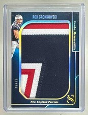 Rob Gronkowski 2025 Panini Silhouette Holo Silver Jumbo 3 Color Patch /25