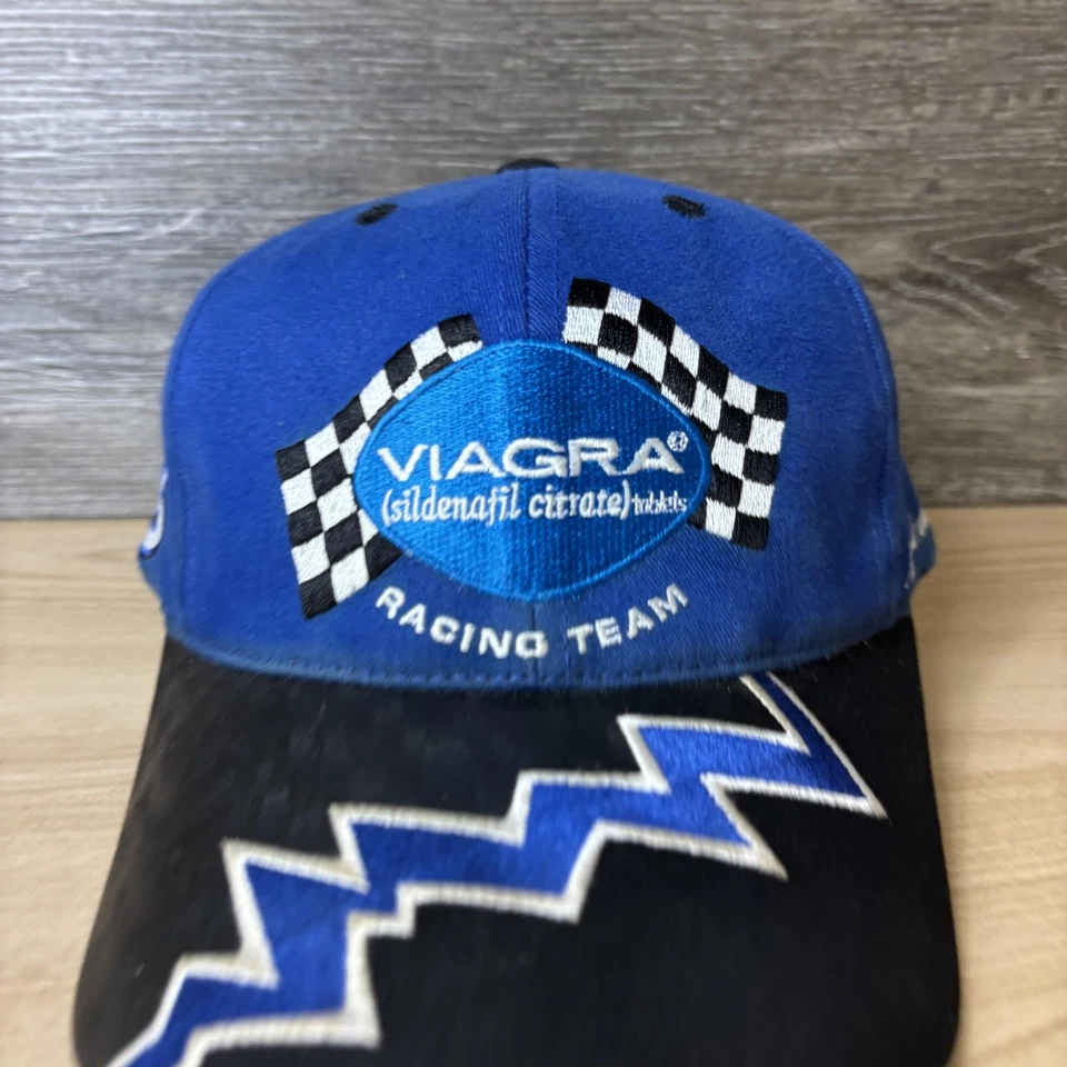 De colección Roush Racing Sombrero Gorra Correa Trasera Para Hombre Azul NASCAR Mark Martin 6 Viagra Foto 2 de 4