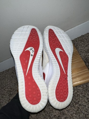 Taglia 10.5 AA0286-106 - Nike Air Zoom HyperAce 2 Bianco Università Rosso Pallavolo - Foto 7 di 8