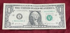 1$ Dollar Bill Birthday Anniversary Note February 14, 1981 Happy Valentines Day