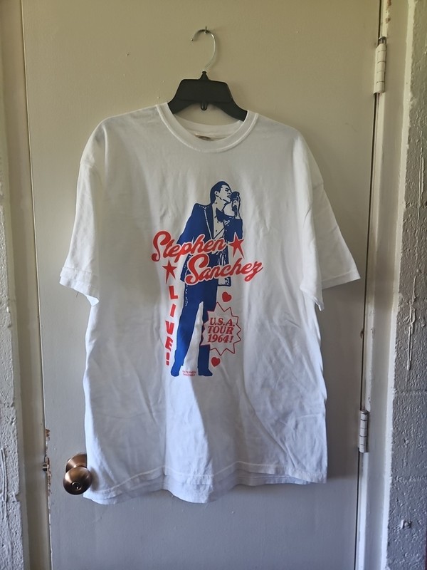 2023 White Stephen Sanchez Official Concert Tour T-shirt NEW Adult Extra Large