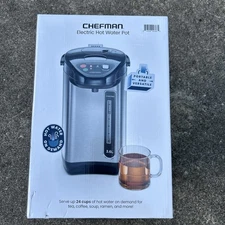 Chefman Electric Hot Water Pot Urn w/Auto & Manual Dispense Buttons