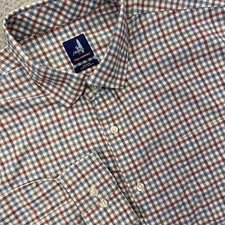 Johnnie O Shirt Mens 2XL Plaid Check Prep Performance Button Down Long Sleeve