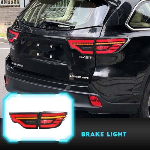 HCmotion LED Tail lights For 2014-2019 Toyota Highlander Rear Lamps Animation - Picture 9 of 11