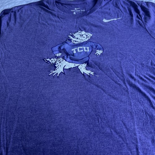 TCU Horned Frogs Nike Vault Tri-Blend T-Shirt Heathered Purple LG NWT - Picture 4 of 7