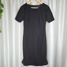 Tahari Black Ruffle Sheath Cocktail Formal Party Evening Stretch Dress Size 6