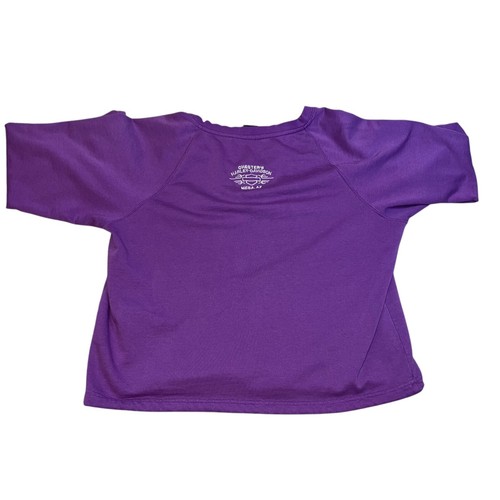 Harley Davidson Mesa Arizona Purple Women's Cropped Sweatshirt Pullover - Picture 2 of 8