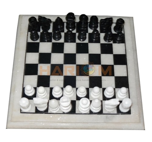 12" Marmor Schachspiel mit handgefertigten 2" King Size Schachfiguren bestes Spiel Geschenk H010
