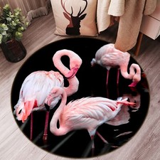3D Pink Flamingos S200 Animal Non Slip Rug Mat Elegant Photo Carpet Sunday