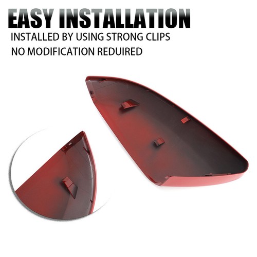 Red Fits Honda Civic 2016-2020 Passenger Side Wing Mirror Cap Cover Replacement - Picture 4 of 10