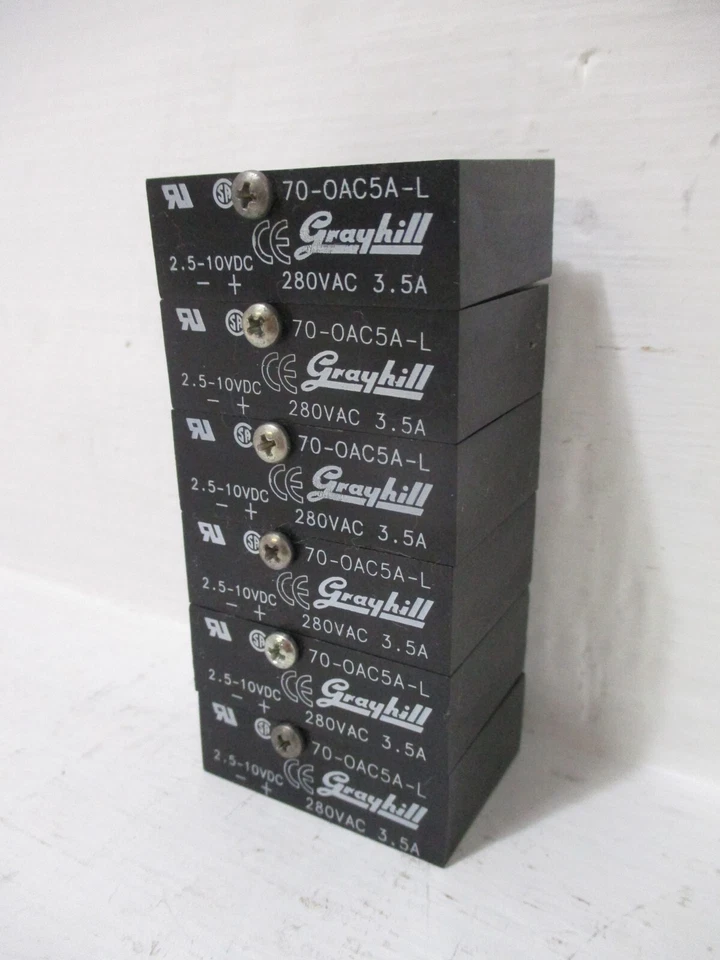 Lot of 6 Grayhill 70-OAC5A-L I/O Module 280VAC 3.5A 70-0AC5A-L - Image 2 of 4