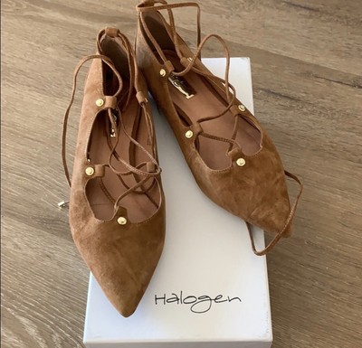 halogen lace up flats