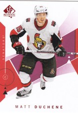 18/19 SP AUTHENTIC..MATT DUCHENE..LIMITED RED..# 8..SENATORS..FREE COMBINED SHIP