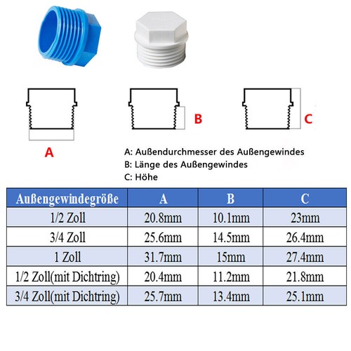 Weiß PVC Rohr Klebefitting Muffe Winkel T-Stück Kappe Kugelhahn Reduzierstück - Bild 26 von 26