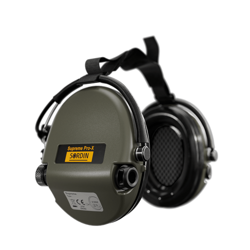 SORDIN® Professional Shooting Ear Muffs SUPREME PRO-X NECKBAND - Black, Green - Picture 6 of 8