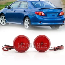 Red Rear Bumper Reflector LED Brake Light For Toyota Corolla 2008 2009-2010 2PCS