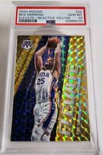 2020-21 Mosaic Elevate Reactive Yellow Ben Simmons /99 Philadelphia 76ers PSA 10