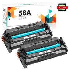 2 x CF258A 58A Toner for HP LaserJet Pro M404 M404n M404dn MFP M428fdw NO CHIP