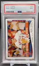 2014 TOPPS MLB Baseball #364 Mike Trout Los Angeles Highlights PSA 9