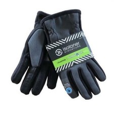 Isotoner Black Grey Thermaflex Lined Active NEW Gloves Smartouch Large Unisex