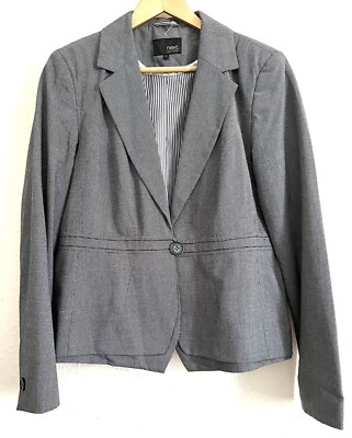 NEXT Petite Grey Blazer Jacket Lined Smart Tailored Size UK 16 RRP