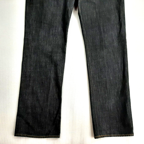 Y2K J. Crew Men's W34 x L30 Jeans Vintage Slim Handcrafted Black Dark Cotton - Picture 12 of 15