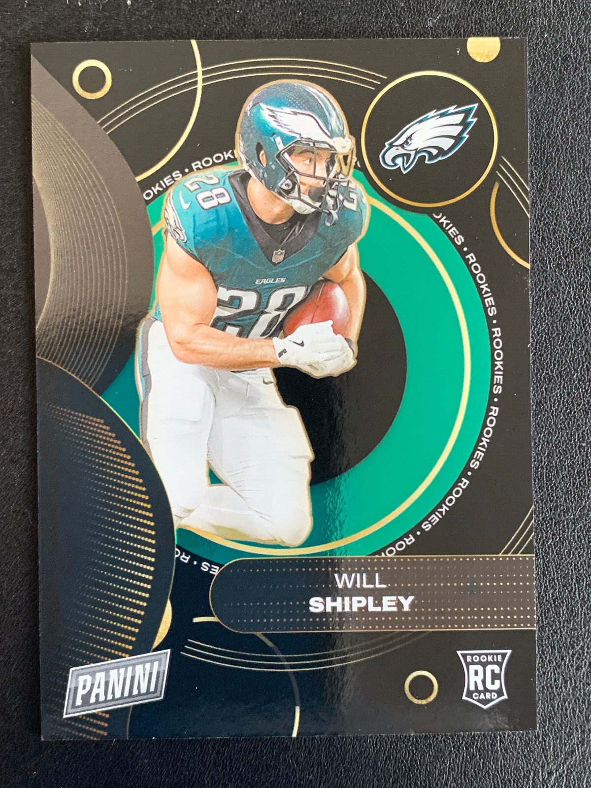 2024 Panini Player Of The Day Football Green #RC16 Will Shipley 3/5 RC Rookie